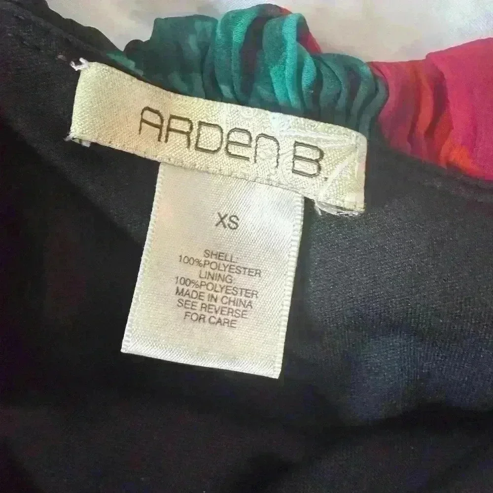 Arden B. One Shoulder Women’s Dress Floral Multi Pink Red Green - Picture 5 of 5